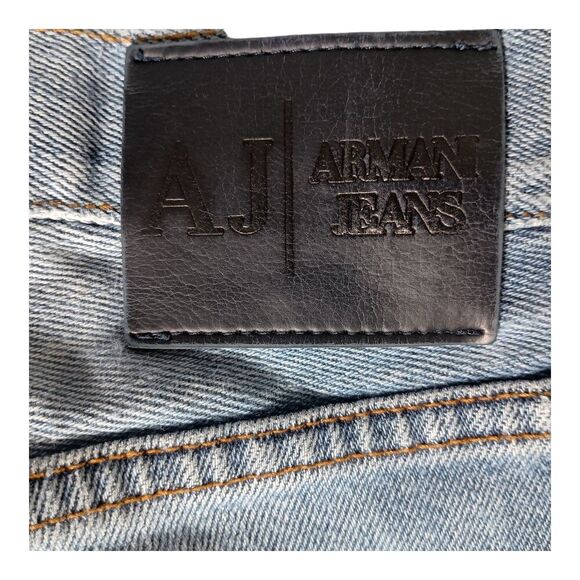 Armani Jeans J21 Regular Button Fly Straight Blue Men's 32x27 - Picture 5 of 12